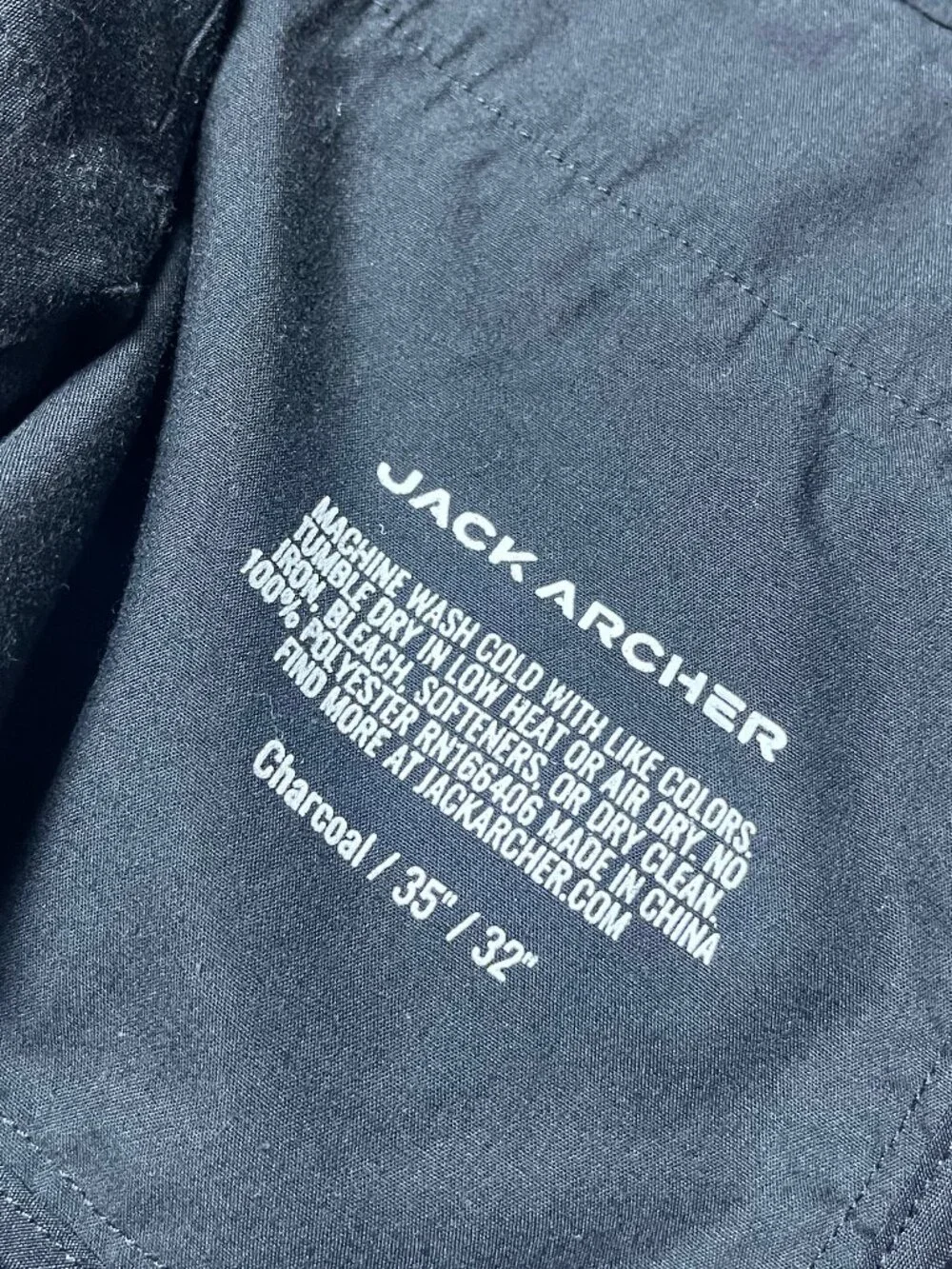 Jack Archer Jetsetter Tech Slim Fit Travel Performance Pant Charcoal Men's 35x31